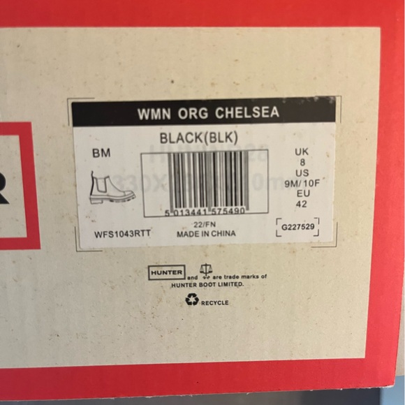 Hunter Chelsea Rainboot Women’s Size 40 - Picture 9 of 13